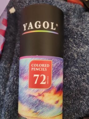 72 Colored Pencils - Black Tube with Multicolor Artwork